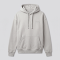 Boxy Hoodie, Cement, front view — CARTOON & CARDOON