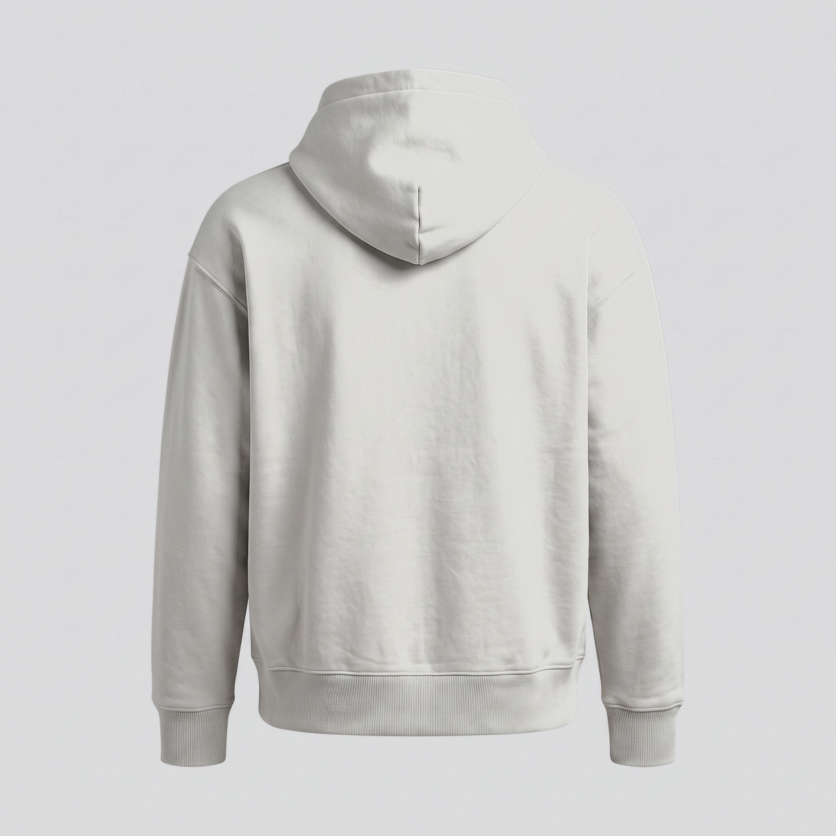 Boxy Hoodie, Cement, back view — CARTOON & CARDOON