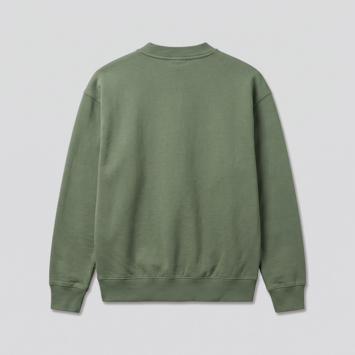 Crewneck Sweatshirt, Moss, back view — CARTOON & CARDOON