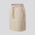 Fleece Skirt, Oat, front view — CARTOON & CARDOON