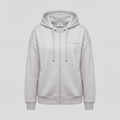 Oversized Zip Hoodie, Silver Cloud, front view — CARTOON & CARDOON