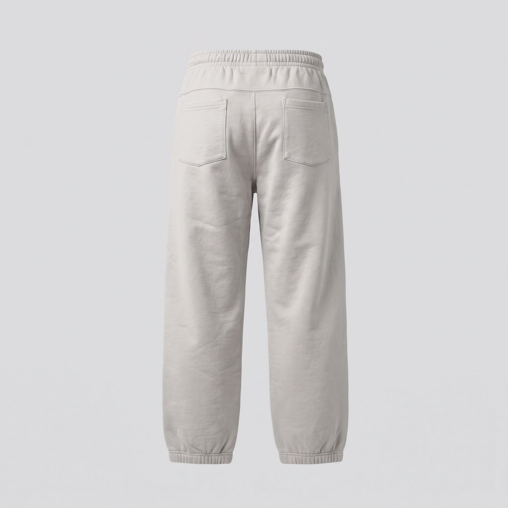 Relaxed Sweatpants, Cement, back view — CARTOON & CARDOON