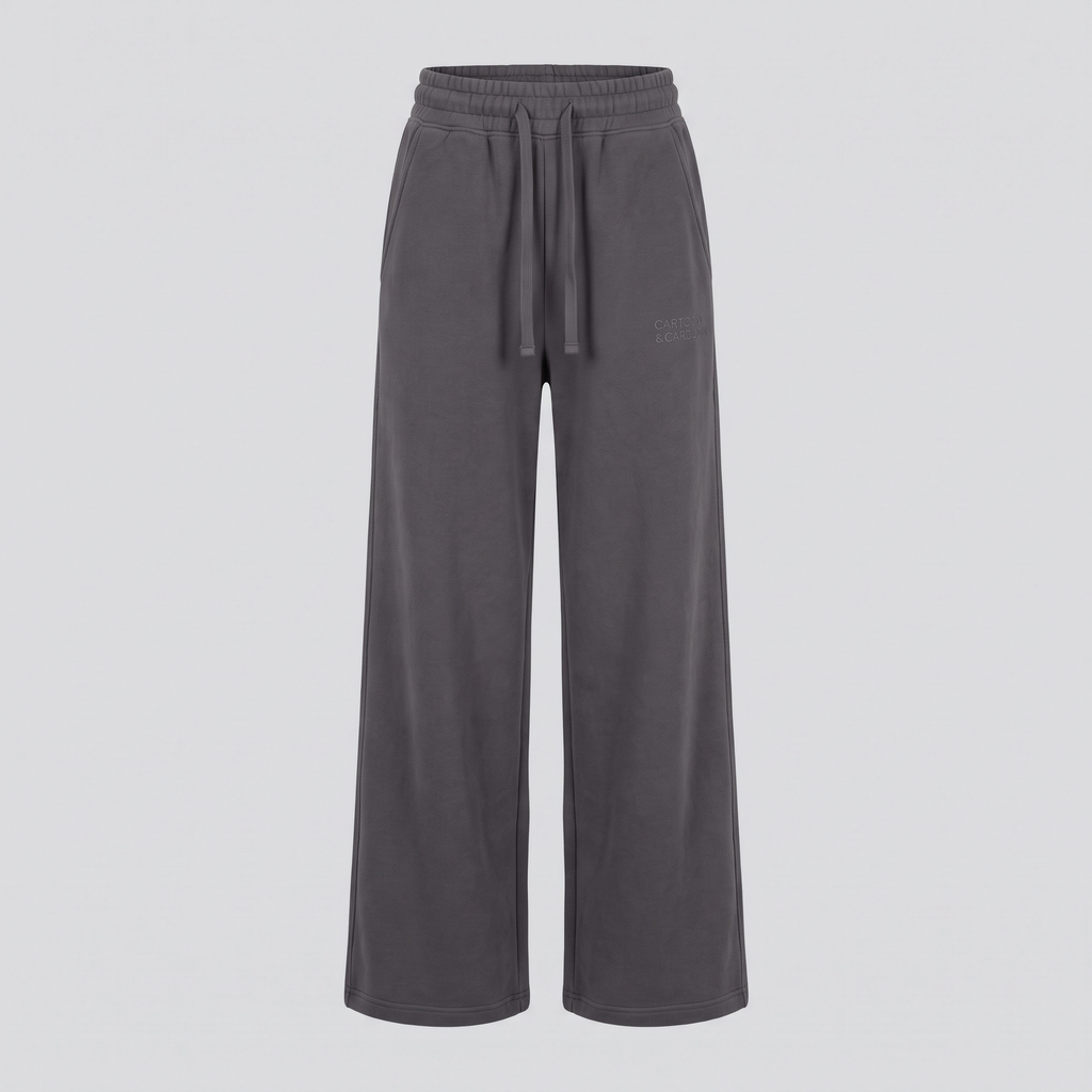 Wide-Leg Trousers, Iron, front view — CARTOON & CARDOON